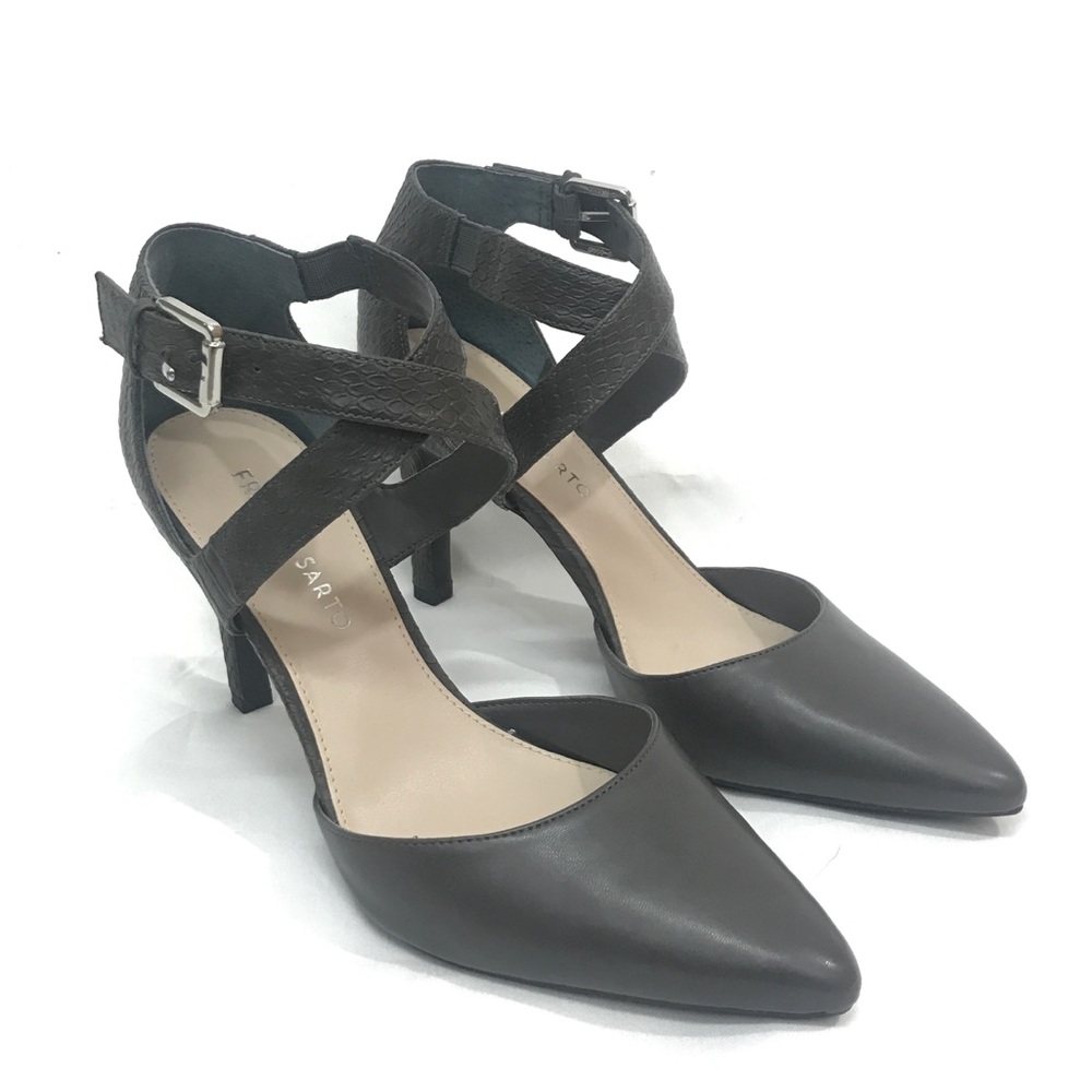Franco Sarto | Python Ankle Strap Pointed Toe Pump